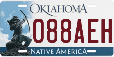 OK license plate 088AEH
