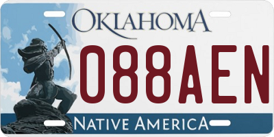 OK license plate 088AEN