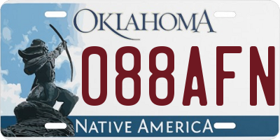 OK license plate 088AFN