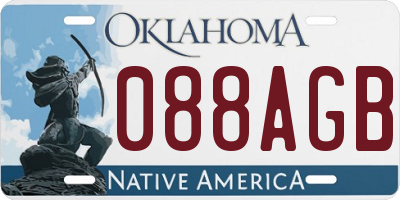 OK license plate 088AGB