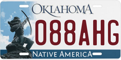 OK license plate 088AHG