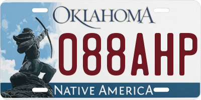 OK license plate 088AHP
