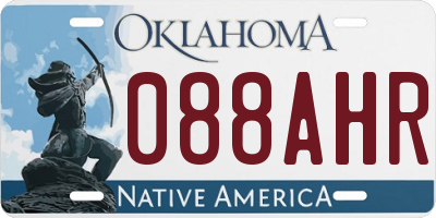 OK license plate 088AHR