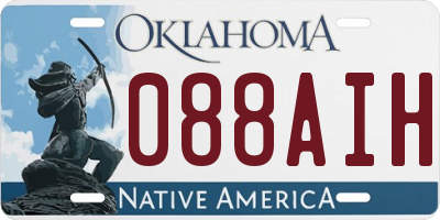 OK license plate 088AIH