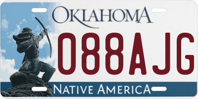 OK license plate 088AJG