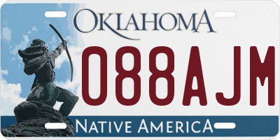 OK license plate 088AJM