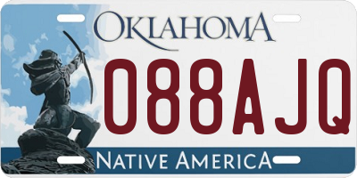 OK license plate 088AJQ