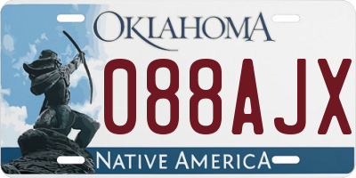 OK license plate 088AJX
