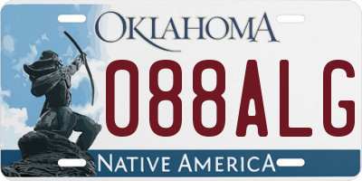 OK license plate 088ALG
