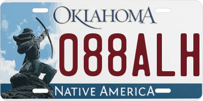 OK license plate 088ALH