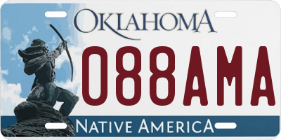 OK license plate 088AMA