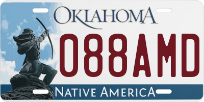 OK license plate 088AMD