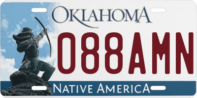 OK license plate 088AMN