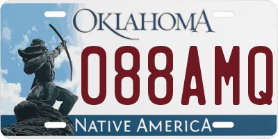 OK license plate 088AMQ