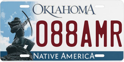 OK license plate 088AMR