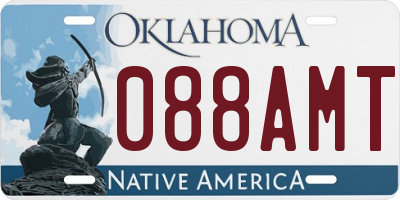 OK license plate 088AMT