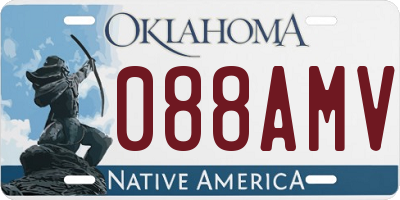 OK license plate 088AMV
