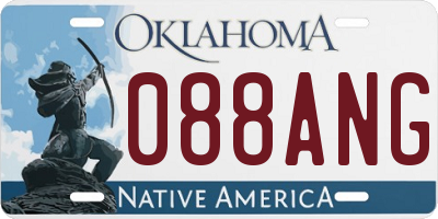 OK license plate 088ANG
