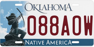 OK license plate 088AOW