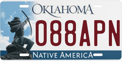 OK license plate 088APN