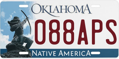 OK license plate 088APS