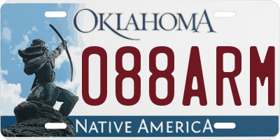 OK license plate 088ARM