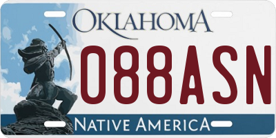 OK license plate 088ASN
