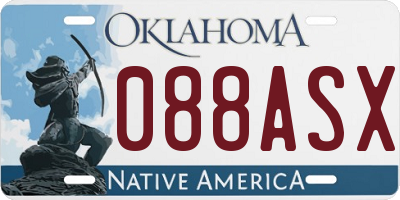 OK license plate 088ASX