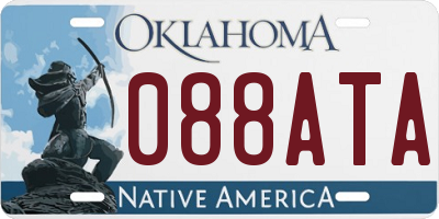 OK license plate 088ATA