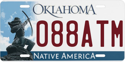 OK license plate 088ATM