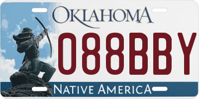 OK license plate 088BBY