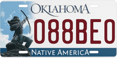 OK license plate 088BEO