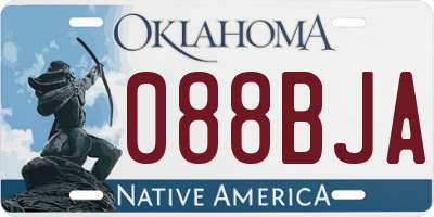 OK license plate 088BJA