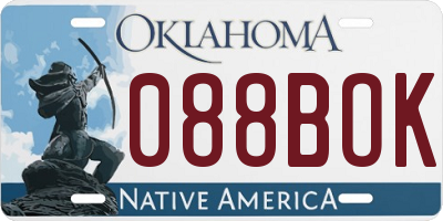 OK license plate 088BOK