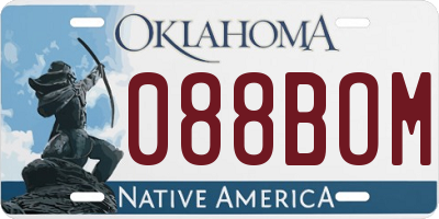 OK license plate 088BOM