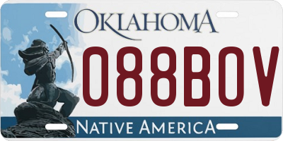 OK license plate 088BOV