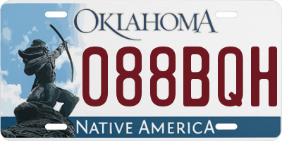 OK license plate 088BQH