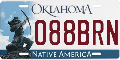 OK license plate 088BRN