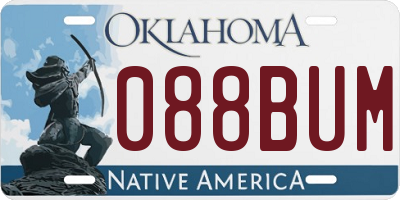 OK license plate 088BUM