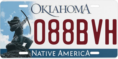 OK license plate 088BVH