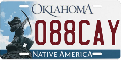 OK license plate 088CAY