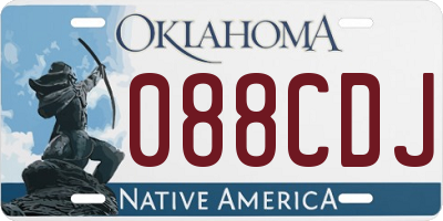 OK license plate 088CDJ