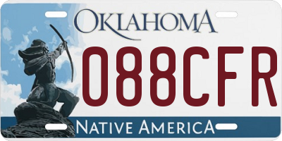 OK license plate 088CFR