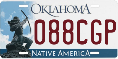 OK license plate 088CGP
