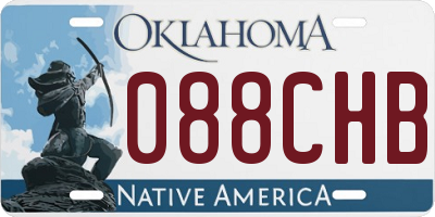 OK license plate 088CHB