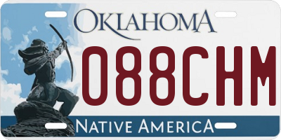 OK license plate 088CHM