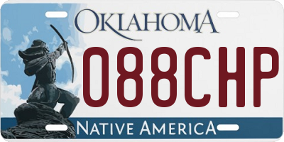 OK license plate 088CHP