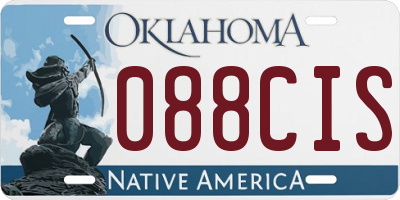 OK license plate 088CIS