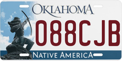 OK license plate 088CJB