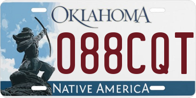 OK license plate 088CQT
